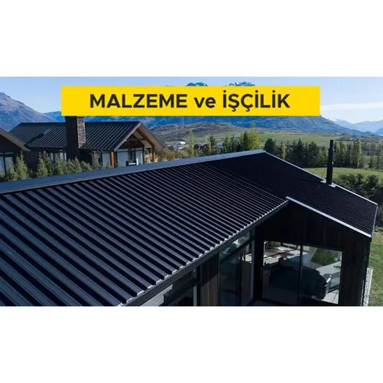 0,50 mm kalınlıkta trapezoidal boyalı sac ile çatı örtüsü yapılması (Malzeme Dahil)