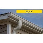0.50 mm kalınlıkta, sıcak daldırma galvaniz üzeri boyalı düz sacdan eksiz oluk yapılması ve yerine montajı (Sac genişiliği toplam 30 cm) (Malzeme Hariç) (İşçilik)