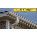 0.50 mm kalınlıkta, sıcak daldırma galvaniz üzeri boyalı düz sacdan eksiz oluk yapılması ve yerine montajı (Sac genişiliği toplam 30 cm) (Malzeme Dahil)