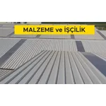 Mevcut ahşap, betonarme yada çelik aşıklar üzerine, 50 mm poliüretan yalıtımlı (üstü 1,20 mm kalınlıkta PVC membranlı, altı 0,60 mm kalınlıkta boyalı galvanizli sac) çatı paneli ile çatı örtüsü yapılması (Malzeme Dahil)