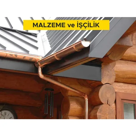 0,50 mm bakır levhadan çatı deresi yapılması ve yerine tesbiti (Malzeme Dahil)