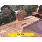 0,50 mm bakır levhadan atika duvarları üst ve yanlarına kaplama yapılması ve yerine konulması (Malzeme Hariç) (İşçilik)