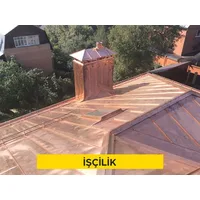 0,50 mm bakır levhadan atika duvarları üst ve yanlarına kaplama yapılması ve yerine konulması (Malzeme Hariç) (İşçilik)