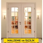 Ahşaptan camlı çarpma iç kapı kanadı yapılması ve yerine konulması (Malzeme Dahil)