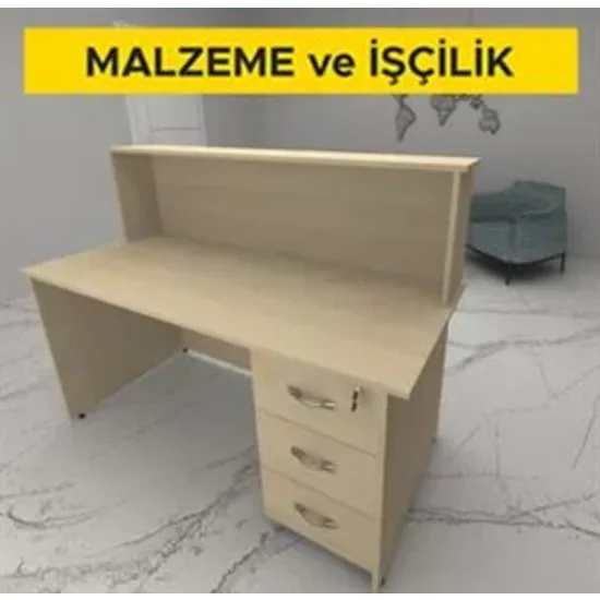 Laminat kaplamalı çekmeceli banko yapılması (Malzeme Dahil)
