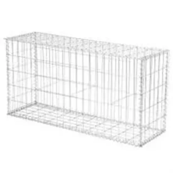 Gözenek Açıklığı 100 x 120 mm, Gözenek Teli Ø 3 mm, Kenar Teli Ø 3,9 mm, (4x1x1 mt boyutlarında) gabyon (gabion) sepet (Galvaniz kaplı)