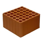 Ortaş Tuğla - 230 x 230 x 130 mm Ebatlarında Yığma Düşey Yuvarlak Delikli Tuğla