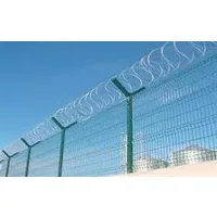 0,95 mt yüksekliğinde 2 bükümlü, Sıcak daldırma galvaniz üzeri, Elektrostatik polyester toz boyalı jiletli panel halinde tel (Göz Aralığı 55x200 mm / Ø4,5 mm Telden İmal Edilmiş / Panel Üzerinde 100 mm aralıklar ile 3 sıra jilet bulunan, Toplam jilet boyu 0,95 mt yüksekliğinde 2 bükümlü, Sıcak daldırma galvaniz üzeri, Elektrostatik polyester toz boyalı jiletli panel halinde tel (Göz Aralığı 55x200 mm / Ø4,5 mm Telden İmal Edilmiş / Panel Üzerinde 100 mm aralıklar ile 3 sıra jilet bulunan, Toplam jilet boyu