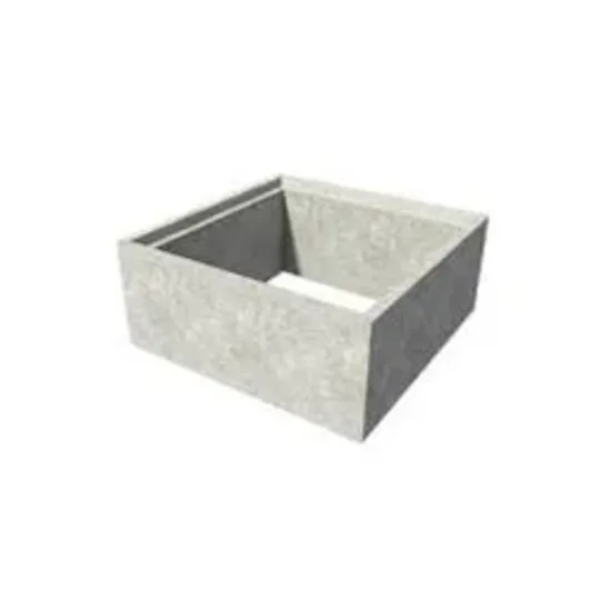 800 x 800 mm iç ölçülü parsel bacası gövde elemanı (h:500 mm) (10 cm et kalınlığı) ( Buhar Kürlü )