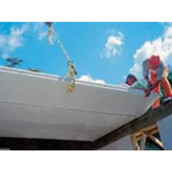 12,5 cm kalınlıkta techizatlı gazbeton çatı elemanı (3,50 N/mm² ve 500 kg/m³)