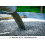 Gri Renkte C 40/50 Basınç Dayanımında Hazır Beton Harcı