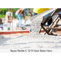 Beyaz Renkte C 12/15 Basınç Dayanımında Hazır Beton Harcı