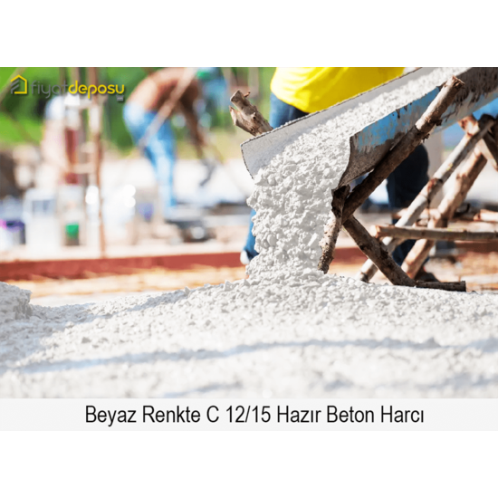 Beyaz Renkte C 12/15 Basınç Dayanımında Hazır Beton Harcı