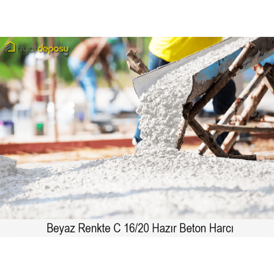Beyaz Renkte C 16/20 Basınç Dayanımında Hazır Beton Harcı