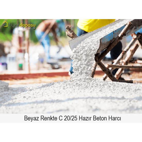 Beyaz Renkte C 20/25 Basınç Dayanımında Hazır Beton Harcı