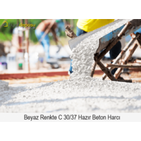Beyaz Renkte C 30/37 Basınç Dayanımında Hazır Beton Harcı