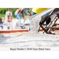 Beyaz Renkte C 35/40 Basınç Dayanımında Hazır Beton Harcı