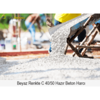 Beyaz Renkte C 40/50 Basınç Dayanımında Hazır Beton Harcı