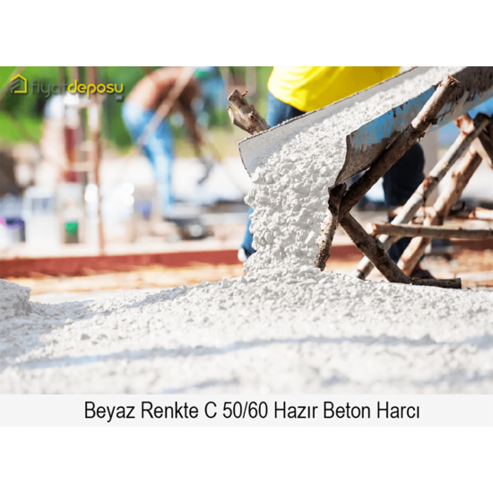 Beyaz Renkte C 50/60 Basınç Dayanımında Hazır Beton Harcı