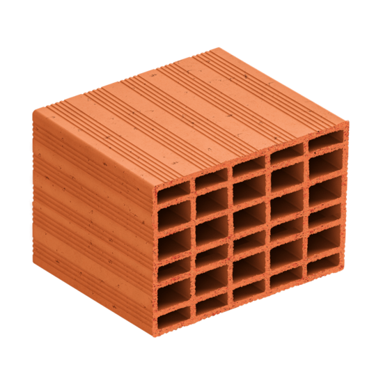 250 x 250 x 200 mm Ebatlarında Yatay Delikli Tuğla