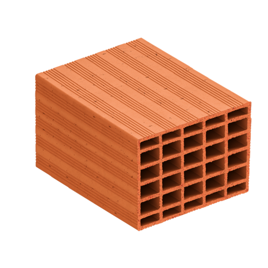 350 x 250 x 200 mm Ebatlarında Yatay Delikli Tuğla