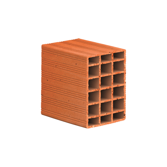 235 x 135 x 240 mm Ebatlarında Yatay Delikli Tuğla