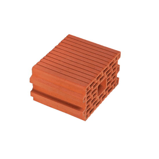 190 x 190 x 135 mm Ebatlarında Yatay Delikli Kilitli Tuğla