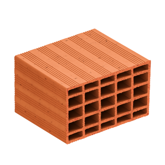 235 x 250 x 135 mm Ebatlarında Yatay Delikli Tuğla