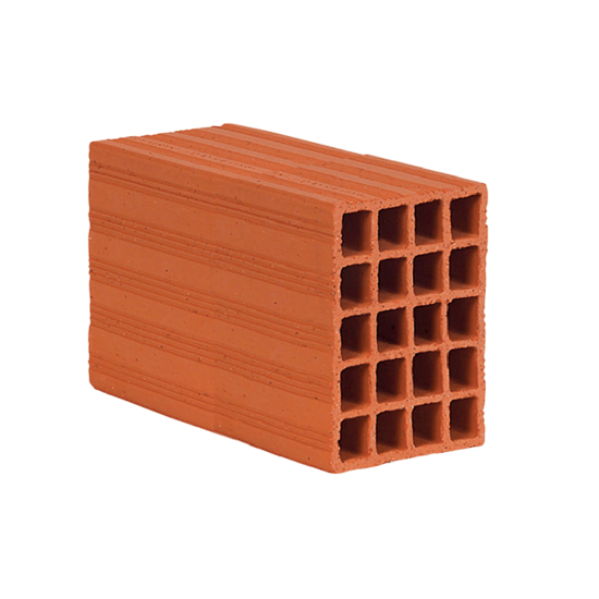 280 x 135 x 190 mm Ebatlarında Yatay Delikli Tuğla