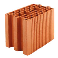 Zümrüt Kiremit Tuğla - İzo 14,5 Tuğla - 240 x 145 x 235 mm Ebatlarında Düşey Delikli Tuğla