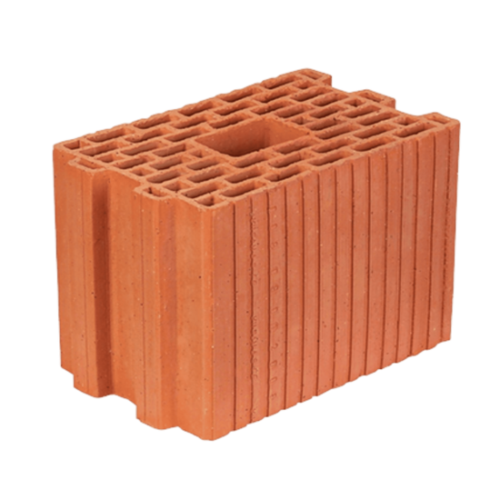Zümrüt Kiremit Tuğla - İzo Tuğla - 285 x 185 x 235 mm Ebatlarında Düşey Delikli Tuğla