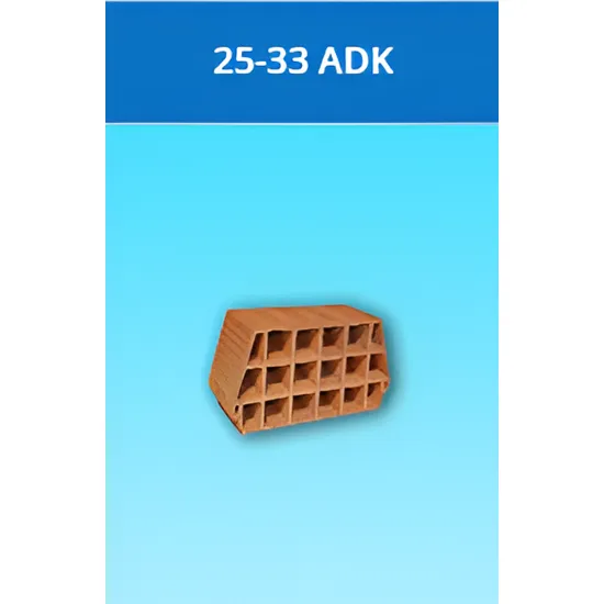 Kudret Tuğla - 25 x 33'lük ADK Taşıyıcı Asmolen Kulaklı Döşeme Dolgu Tuğlası - 200 x 330 x 250 mm Ebatlarında
