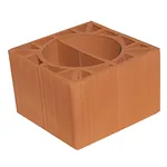 Kudret Tuğla - 25 x 25'lik Yuvarlak Baca Tuğlası - 250 x 250 x 190 mm Ebatlarında