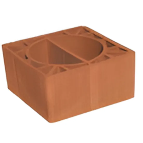 Kudret Tuğla - 30 x 30'luk Yuvarlak Baca Tuğlası - 300 x 300 x 190 mm Ebatlarında