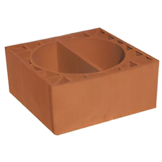 Kudret Tuğla - 35 x 35'lik Şömine Baca Tuğlası - 350 x 350 x 190 mm Ebatlarında