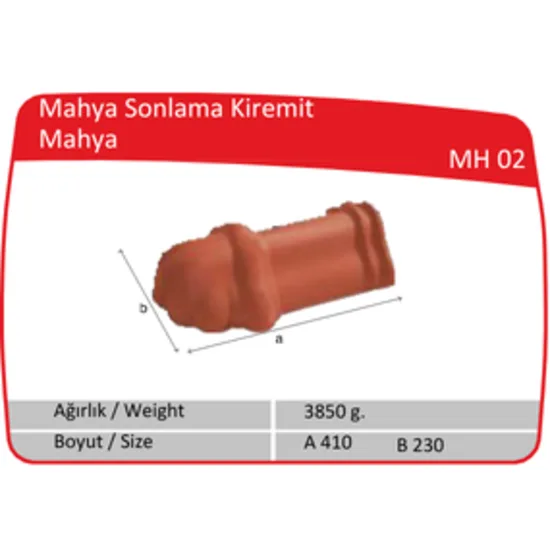 Çenesizler Toprak - Kiremit Tuğla - Mahya Sonlama Kiremit