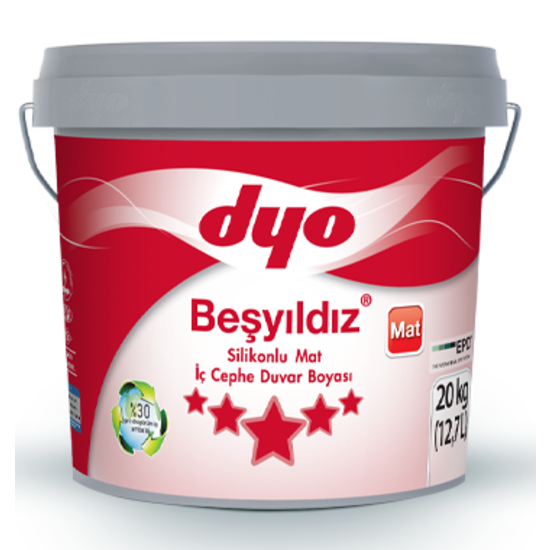 Dyo Boya - Beşyıldız Silikonlu Mat - Silikonlu Mat İç Cephe Duvar Boyası