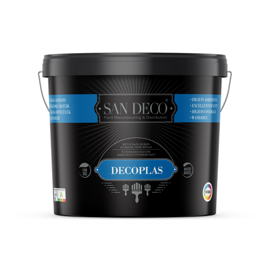 San Deco - Decoplas - Silikon Katkılı ve Su Bazlı Mat İç Cephe Boyası