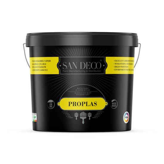 San Deco - Proplas - Plastik Su Bazlı Mat İç Cephe Boyası