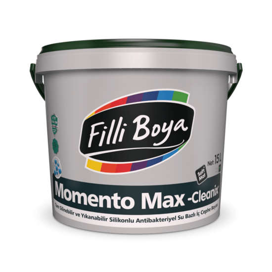 Filli Boya - Momento Max-Cleanix - Tam Silinebilir ve Yıkanabilir Silikonlu Antibakteriyel Su Bazlı İç Cephe Boyası