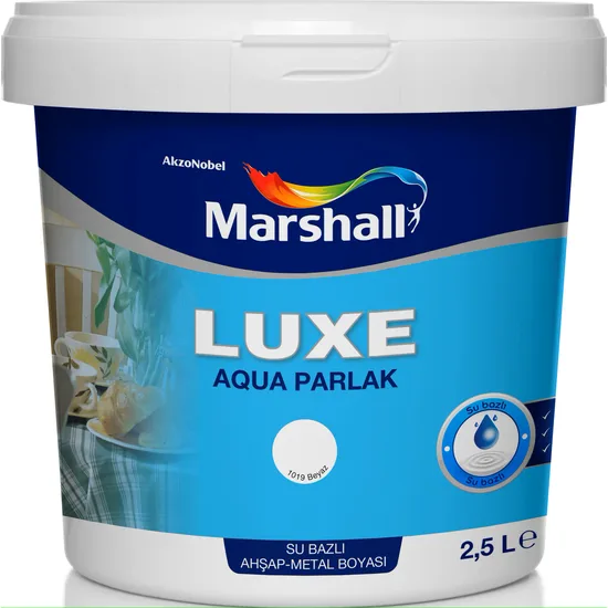 Marshall Boya - Luxe Aqua Parlak - Su Bazlı Parlak Boya