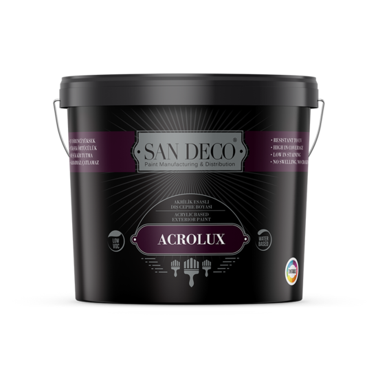 San Deco - Acrolux - Akrilik Esaslı Mat Dış Cephe Boyası