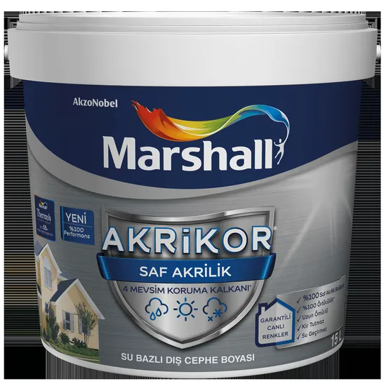 Marshall Boya - Akrikor Saf Akrilik - Dış Cephe Duvar Boyası