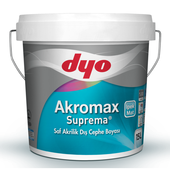 Dyo Boya - Akromax Suprema - İpek Mat Görünümlü Dekoratif Son Kat Dış Cephe Boyası
