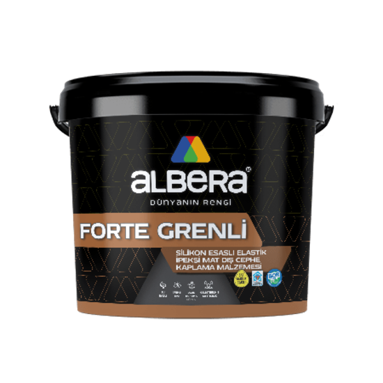 Albera Boya - Forte Grenli - Silikon Esaslı Elastik İpeksi Mat Dış Cephe Desen Malzemesi