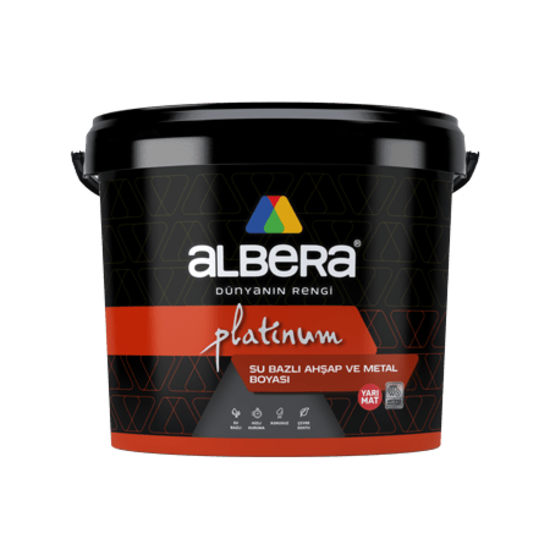 Albera Boya - Platinum Su Bazlı Ahşap ve Metal Boyası Yarı Mat - Su Bazlı Ahşap ve Metal Boyası Yarı Mat