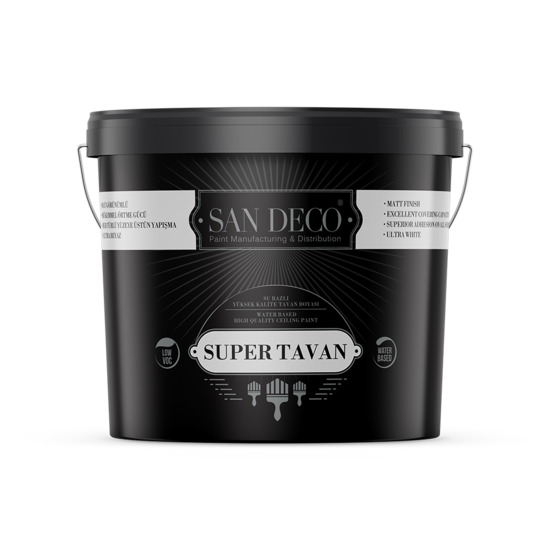 San Deco - Süper Tavan - Su Bazlı Ultra Beyaz Tavan Boyası