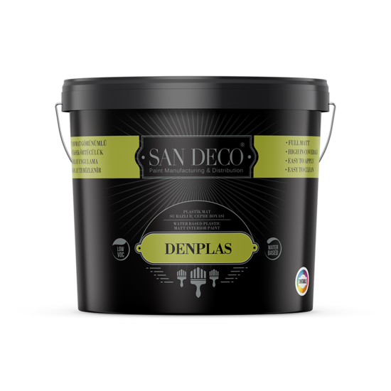 San Deco - Denplas - Plastik Su Bazlı Mat İç Cephe Boyası