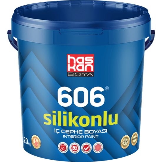Haskan Boya - Haskan 606 Silikonlu Boya - Dekoratif Silikonlu Yarı Mat İç Cephe Boyası