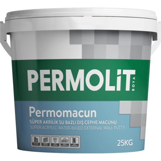 Permolit - Permomacun Süper Akrilik Su Bazlı Dış Cephe Macunu